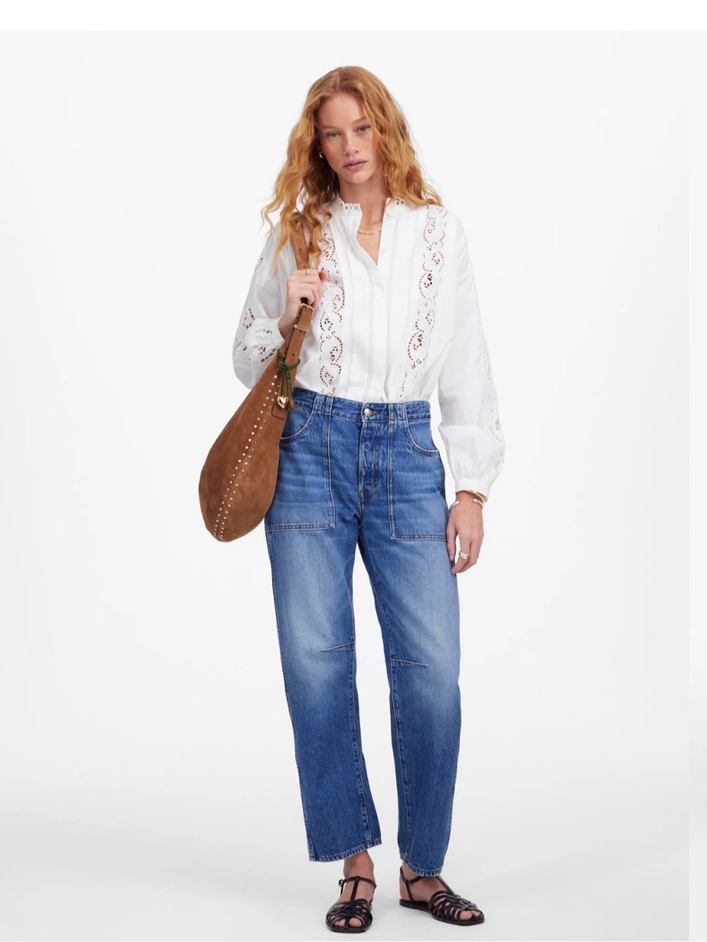 Madewell Darted Barrel Leg Size 25